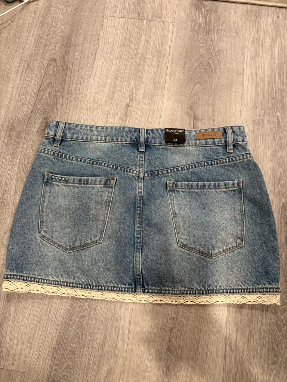 Blank NYC Light Blue Denim Skirt